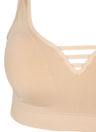Kevyesti topatut rintaliivit nauhayksityiskohdalla, Nude, Packshot image number 2