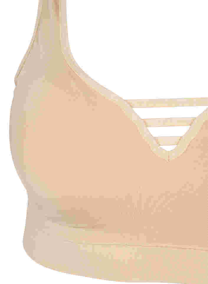 Kevyesti topatut rintaliivit nauhayksityiskohdalla, Nude, Packshot image number 2