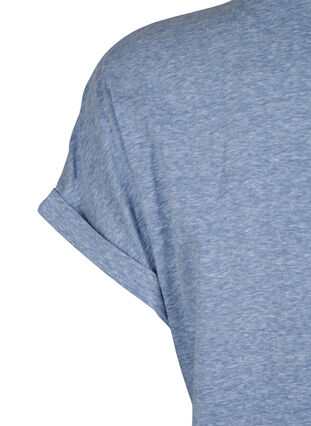 Meleerattu t-paita lyhyillä hihoilla, Moonlight Blue Mel. , Packshot image number 3