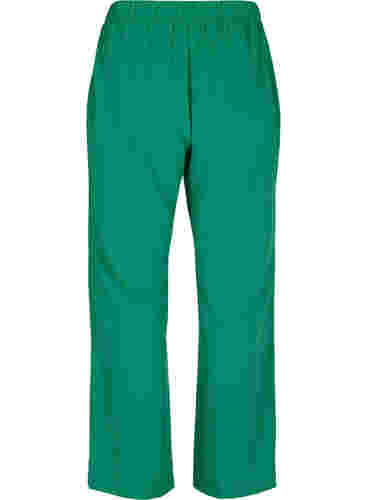 Leveälahkeiset housut taskuilla, Verdant Green, Packshot image number 1