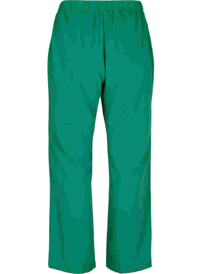 Leveälahkeiset housut taskuilla, Verdant Green, Packshot image number 1
