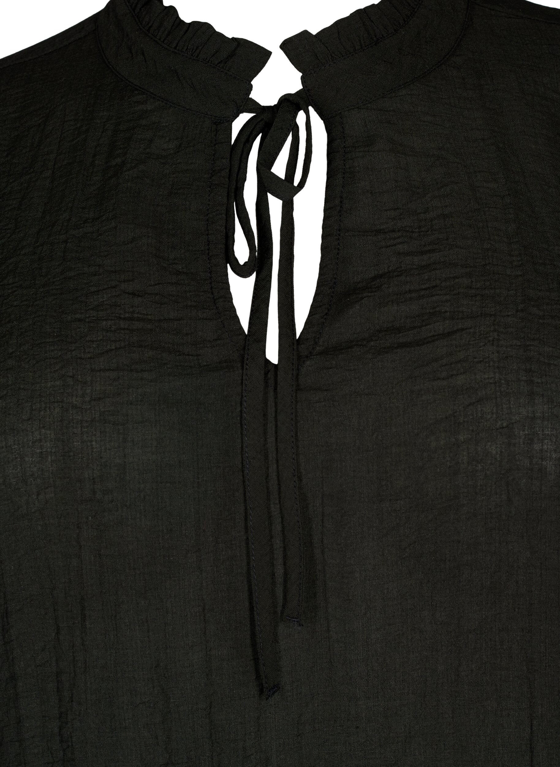 Zizzi Viskoosipusero, jossa on peplum, Musta, Packshot image number 2