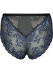 Pitsialushousut korkealla vyötäröllä, Black w. blue lace, Packshot image number 1