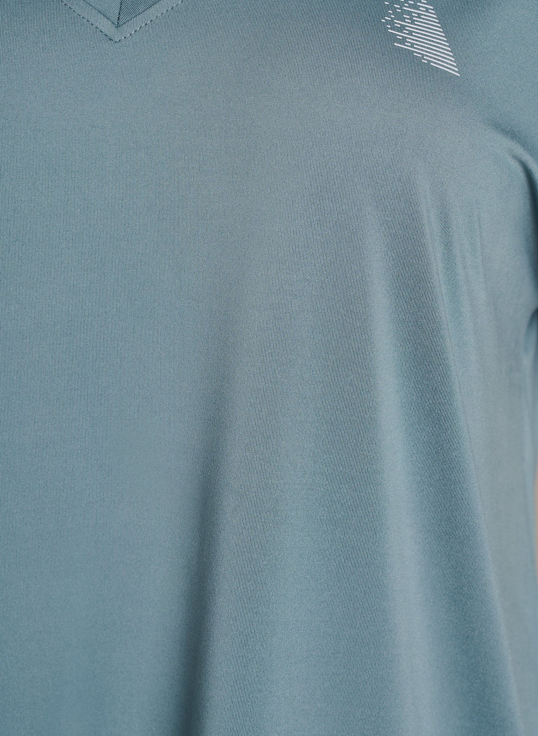 Zizzi V&auml;lj&auml; treenipaita, jossa on V-p&auml;&auml;ntie, Sininen, Packshot image number 2