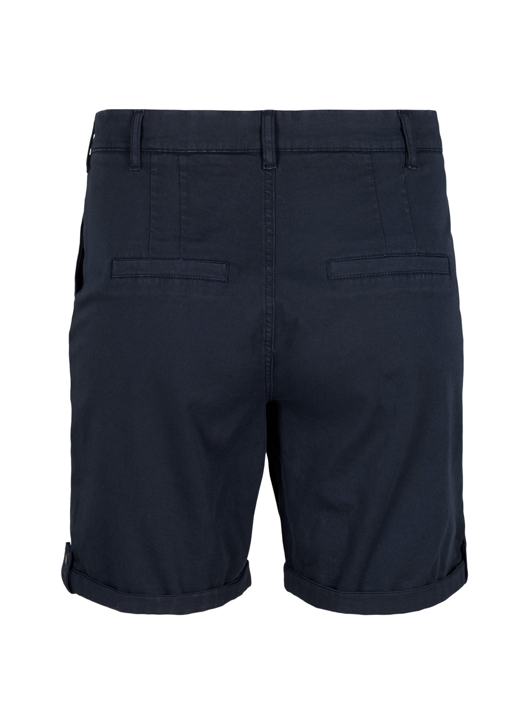 Zizzi Chino-shortsit, joissa on taskut, Navy Blazer, Packshot image number 1