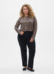 Pitk&auml;hihainen pusero leopardikuosilla, Ruskea, Model image number 1