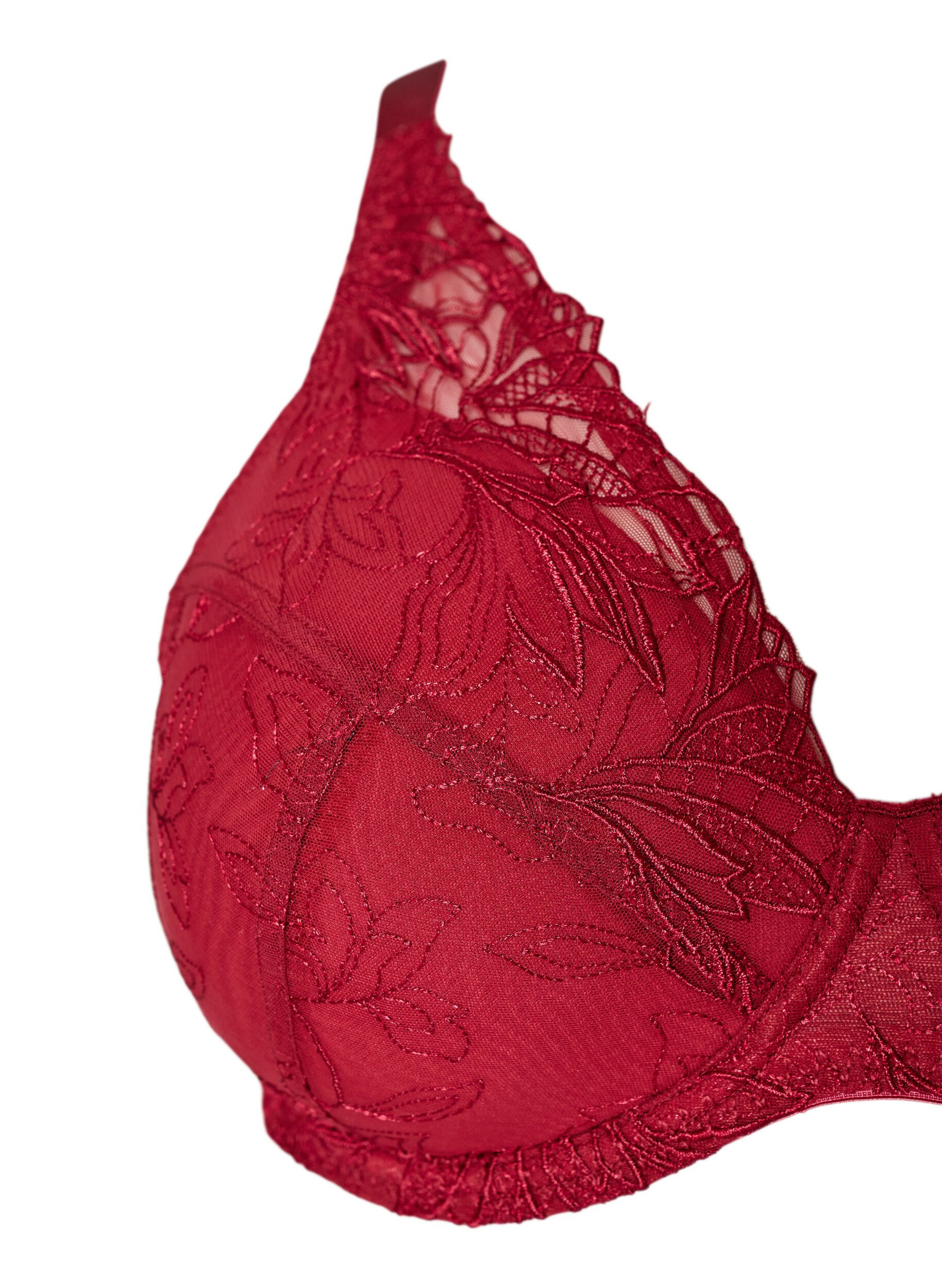 ZizziTopatut pitsirintaliivit kaaritukien kera, Punainen, Packshot image number 2