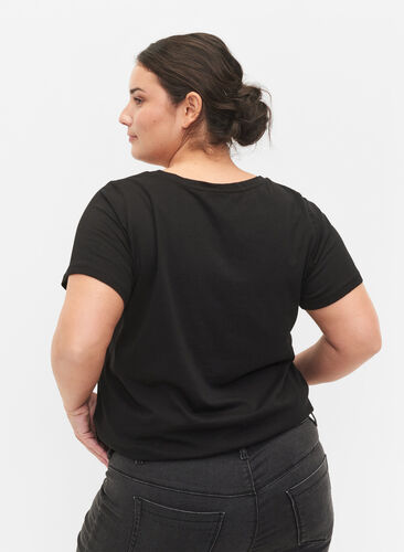 Lyhythihainen puuvillainen t-paita painatuksella, Black Rock, Model image number 1