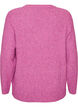 Melange-neulepusero py&ouml;re&auml;ll&auml; p&auml;&auml;ntiell&auml;, Violetti, Packshot image number 1