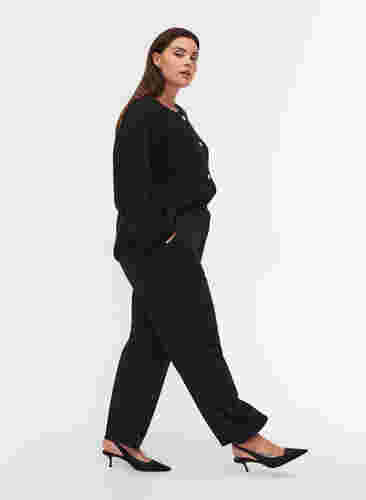 Väljät housut taskuilla, Black, Model image number 3