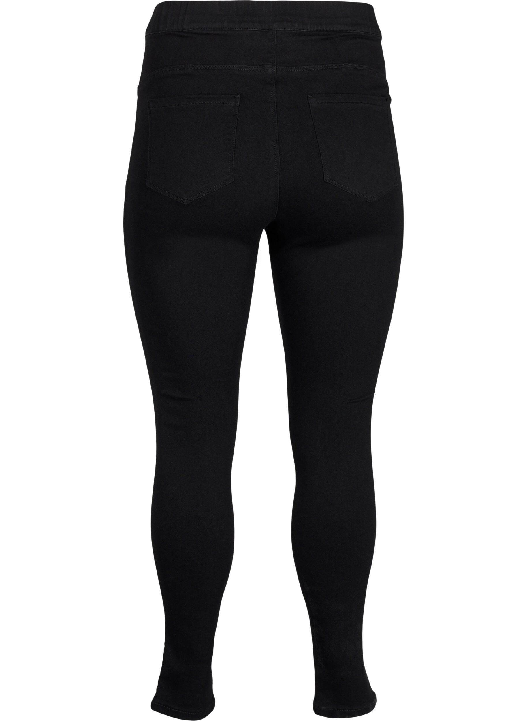 ZizziKorkeavy&ouml;t&auml;r&ouml;iset jeggingsit, Musta, Packshot image number 1