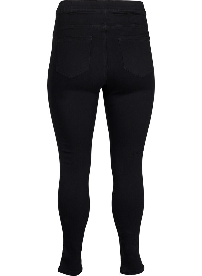 Korkeavy&ouml;t&auml;r&ouml;iset jeggingsit, Musta, Packshot image number 1