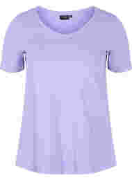 Yksivärinen perus t-paita puuvillasta, Paisley Purple