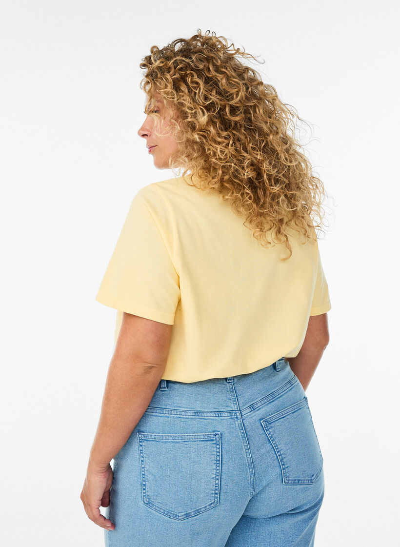 Lyhythihainen pikeepaita, Keltainen, Model image number 2