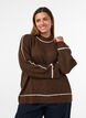 Neulepaita polo- ja vastaraita -kuvioilla, Ruskea, Model image number 0