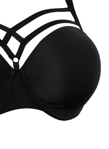 Muotoiltu rintaliivit nauhalla yksityiskohdilla, Black, Packshot image number 2