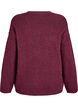 V&auml;lj&auml; neulepusero, jossa n&auml;kyv&auml;t saumat, Tumma Bordeaux, Packshot image number 1