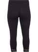 3/4-pituiset basic leggingsit pitsireunuksella, Black, Packshot image number 1