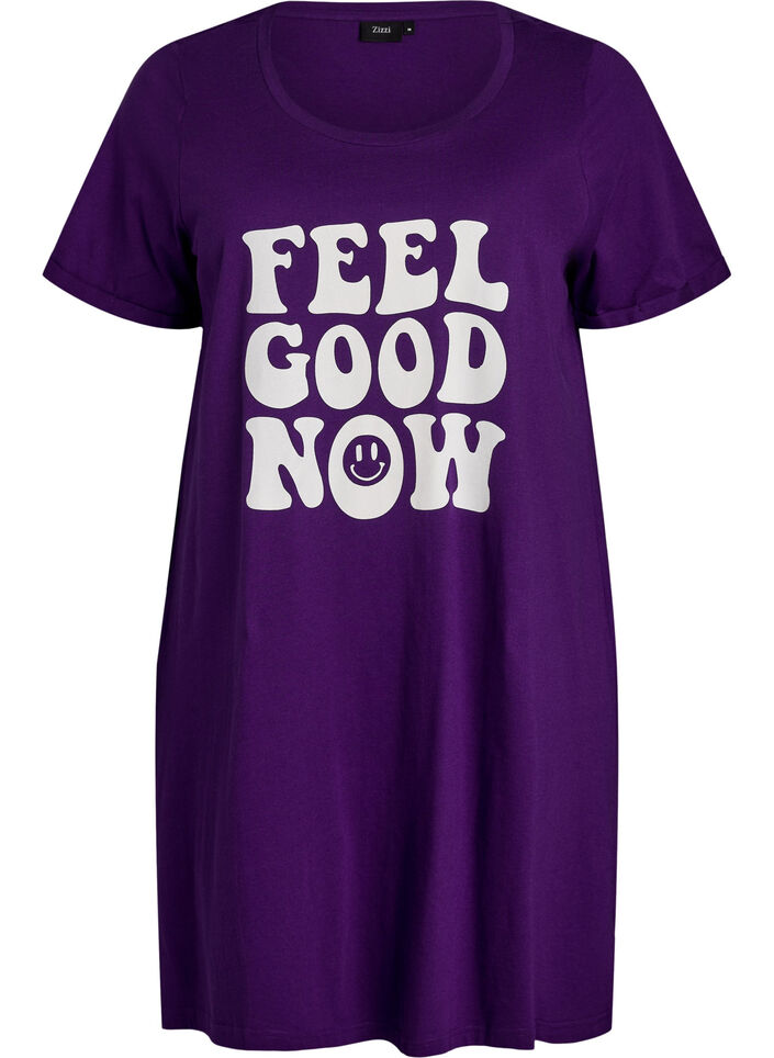 Lyhythihainen y&ouml;paita luomupuuvillaa, Sininen, Packshot image number 0