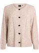 Neuletakki rusetinapeilla ja avoneulekuviolla, Beige, Packshot image number 0