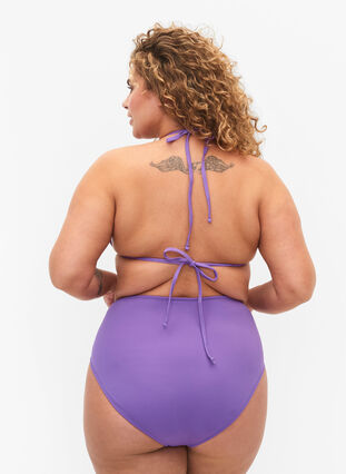 Korkeavyötäröinen bikinien alaosa, Royal Lilac, Model image number 1