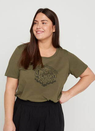 T-paita printillä, Ivy Green WONDER, Model image number 0