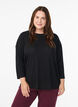 Jersey -pusero 3/4-hihoilla, Musta, Model image number 0