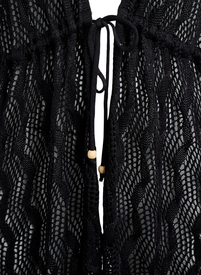 Rantakimono solmittavalla vyöllä, Musta, Packshot image number 2