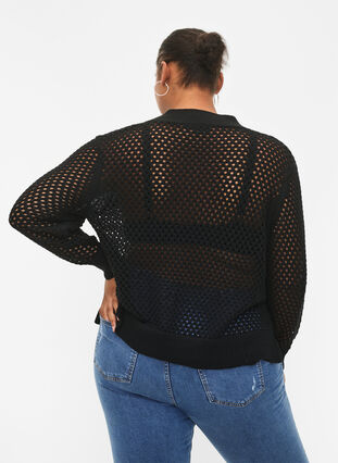kuviollinen pullover, Black, Model image number 1