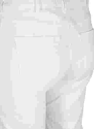 7/8-pituiset farkut räväköillä kanteilla ja korkealla vyötäröllä, White, Packshot image number 3