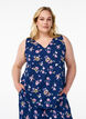 Printtitoppi v-p&auml;&auml;ntiell&auml;, Sininen, Model image number 0