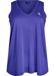 Sports top with V-neck, Purple