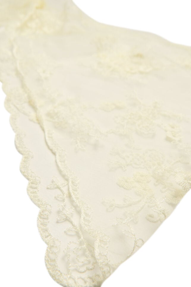 Kolmiomainen pitsihuivi, Beige, Packshot image number 1