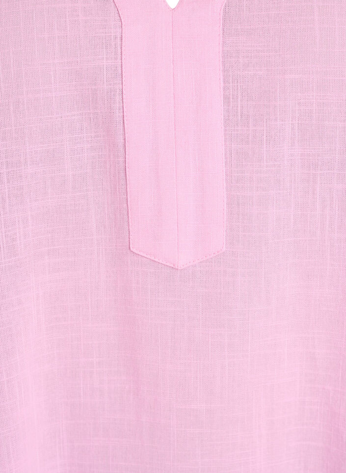 Puuvillatunika V-p&auml;&auml;ntiell&auml;, Vaaleanpunainen, Packshot image number 2