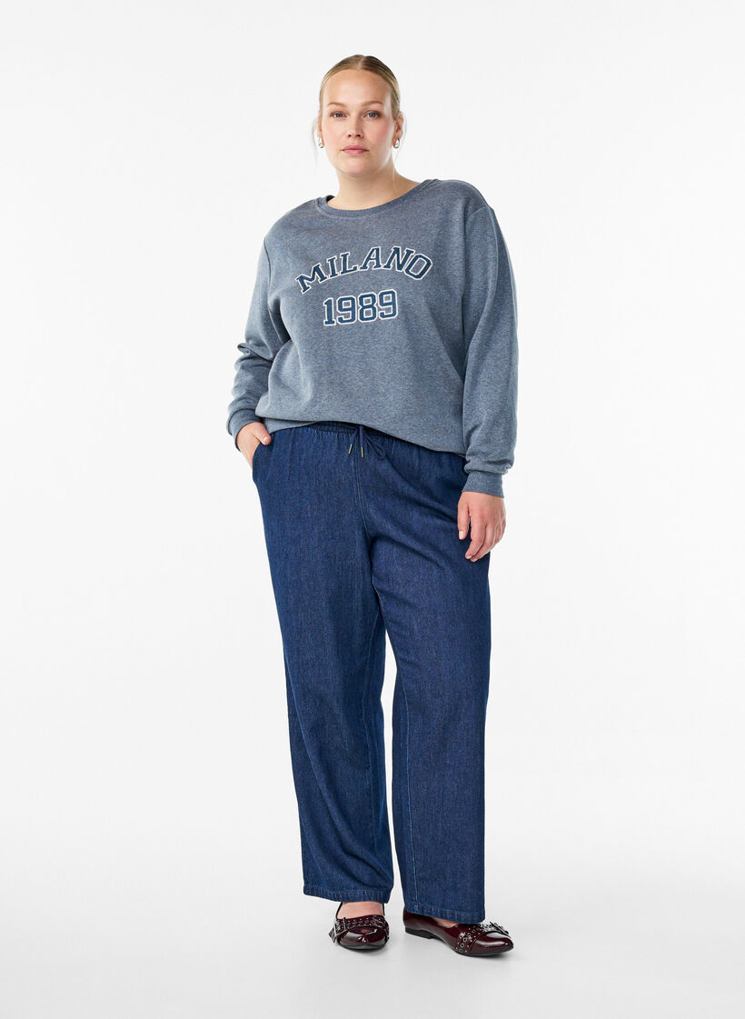 Milan -kuvioitu collegepaita, Harmaa, Model image number 1