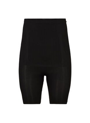 Korkeavyötäröiset shapewear-shortsit, Black, Packshot image number 0