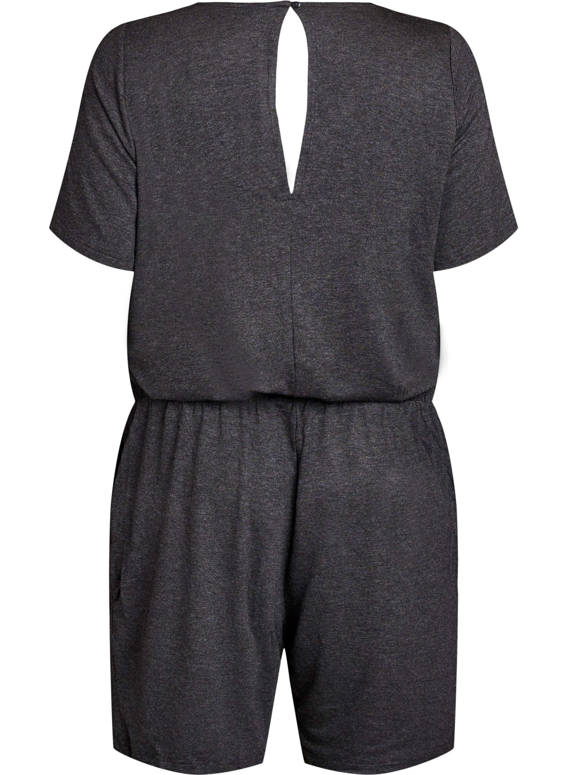 Zizzi Shortsit jumpsuit, Harmaa, Packshot image number 1