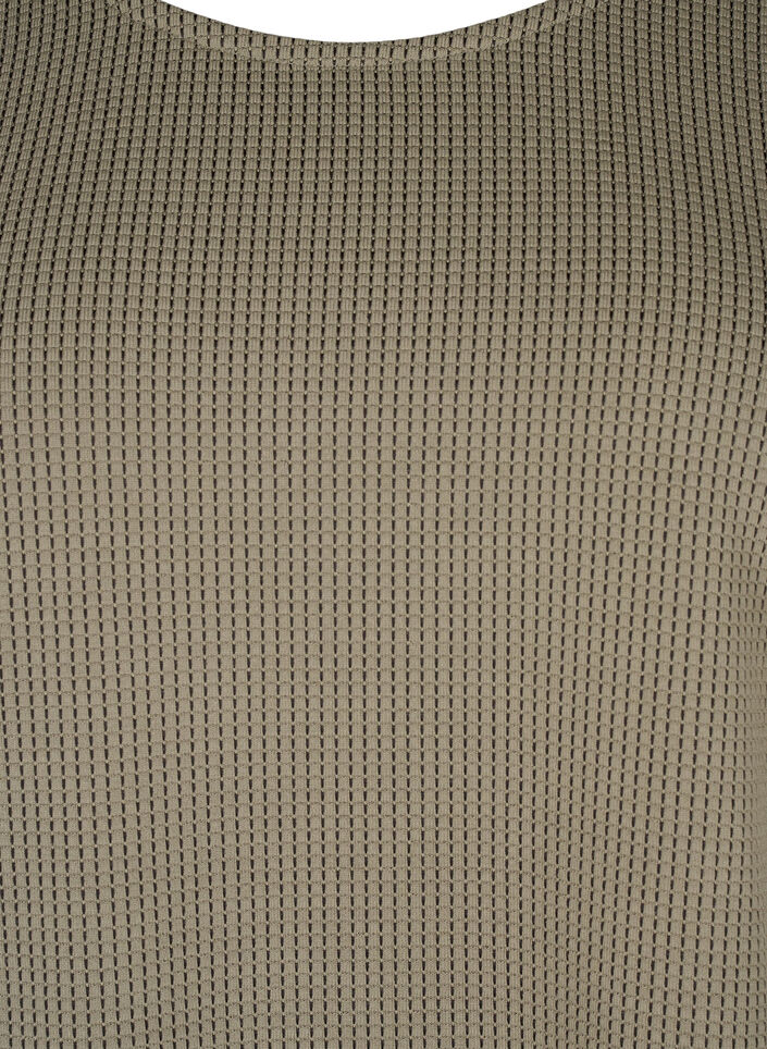 Teksturoitu A-linjainen pusero, Greige, Packshot image number 2