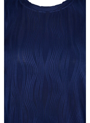 Pitkähihainen pusero tekstuurikuviolla, Maritime Blue, Packshot image number 2