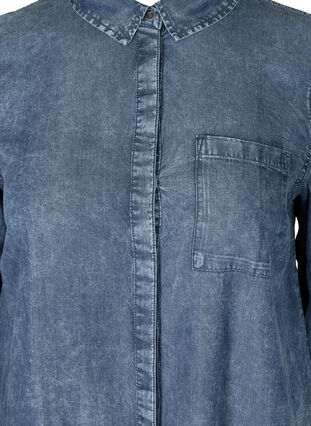 Pitkä pusero tencelistä, Dark blue denim, Packshot image number 2