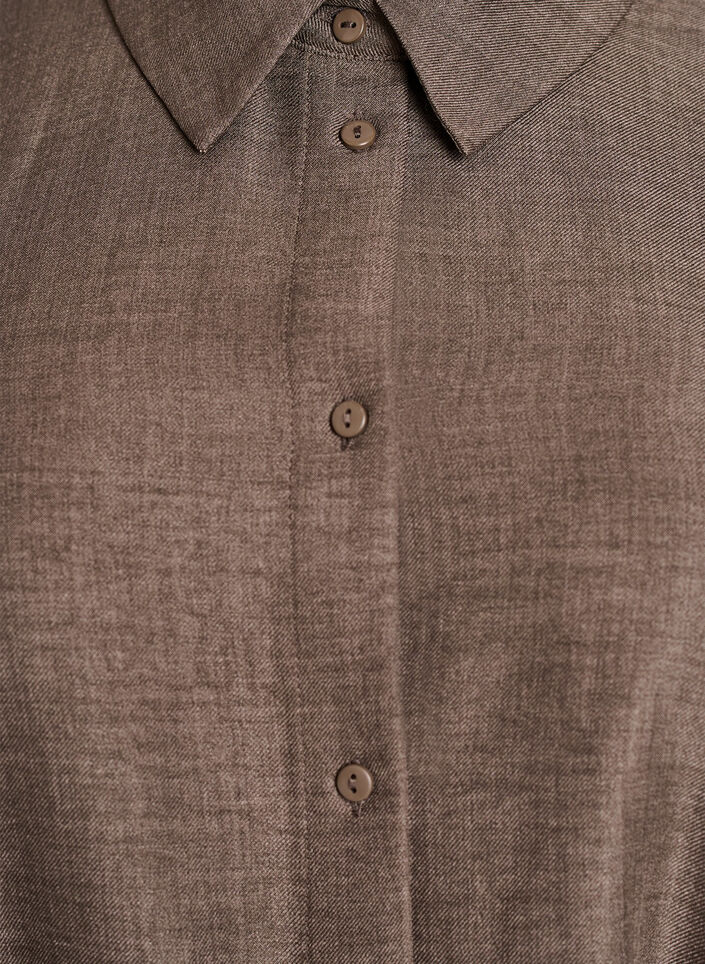 Polvipituinen paitamekko, jossa solmittava vyö, Ruskea, Packshot image number 2