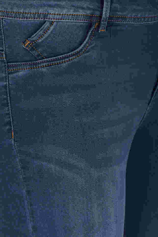 Ekstra slim Nille-farkut korkealla vyötäröllä, Blue d. washed, Packshot image number 2