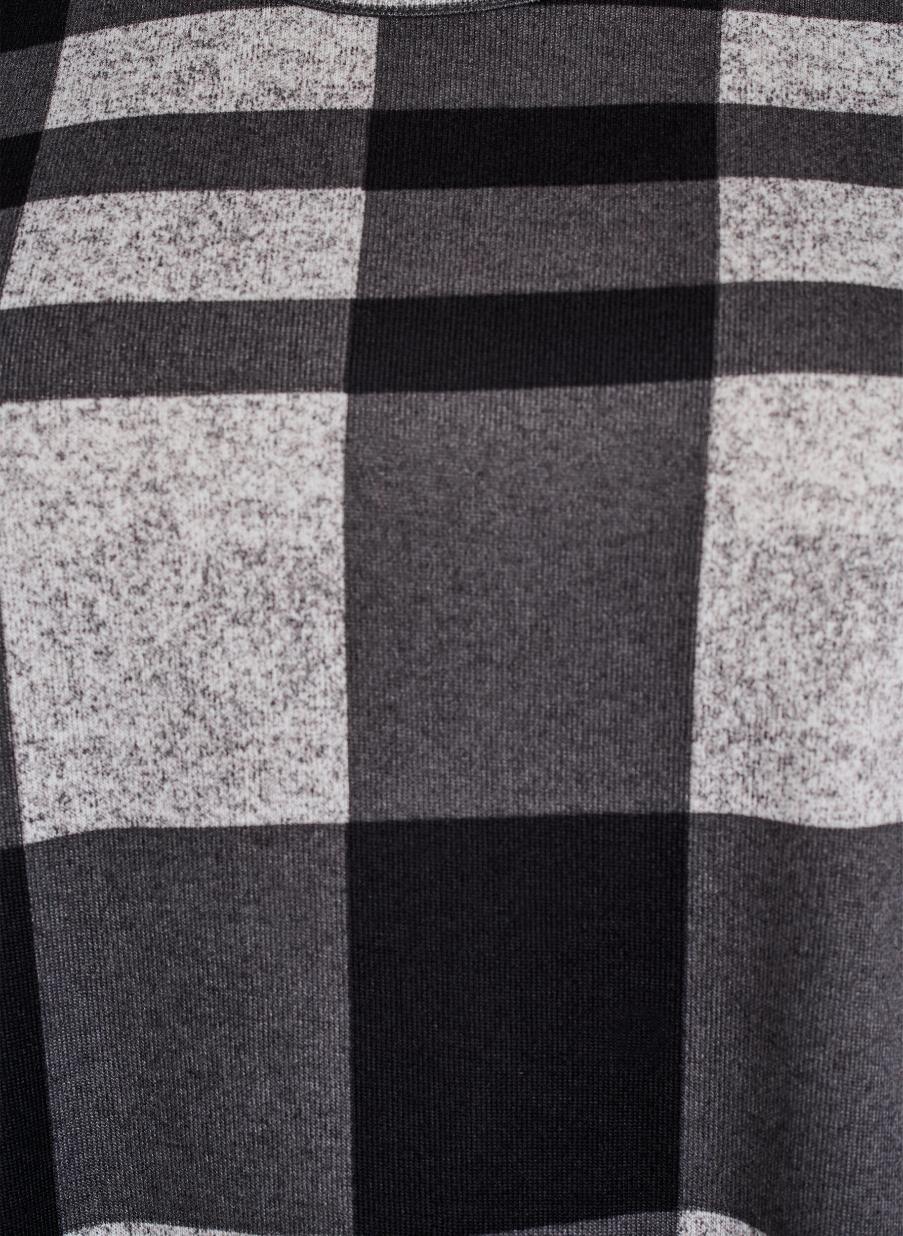 Zizzi Pitk&auml;hihainen kuviollinen pusero, Harmaa, Packshot image number 2