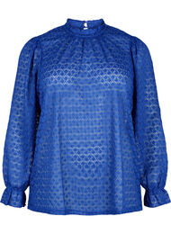 Pitkähihainen pusero, jossa on kuvioitu tekstuuri, Deep Ultramarine