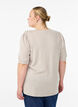 Pusero nappidetaljilla ja lyhyill&auml; puhvihihoilla, Beige, Model image number 2