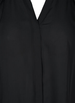 Pitkähihainen paita röyhelökauluksella, Black, Packshot image number 2