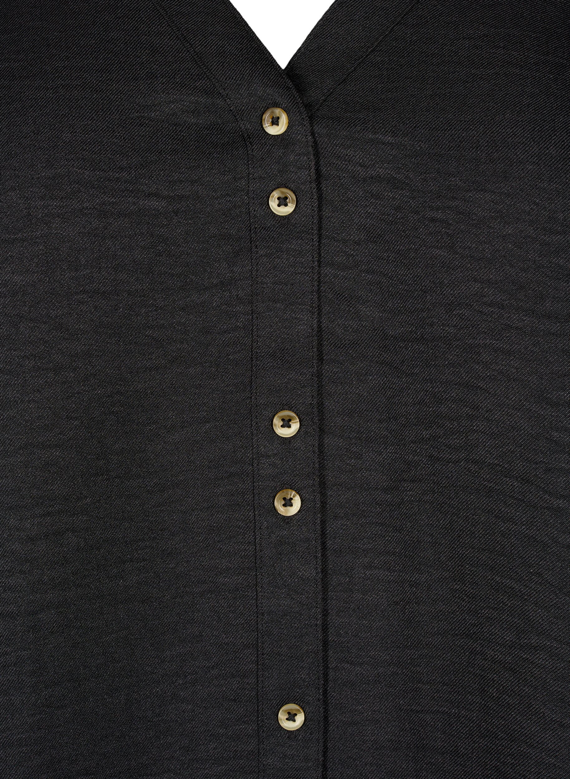 ZizziLyhythihainen paitapusero v-p&auml;&auml;ntiell&auml;, Musta, Packshot image number 2