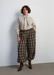 Raidallinen paita irrotettavalla kaulanauhalla, Beige, Model image number 1