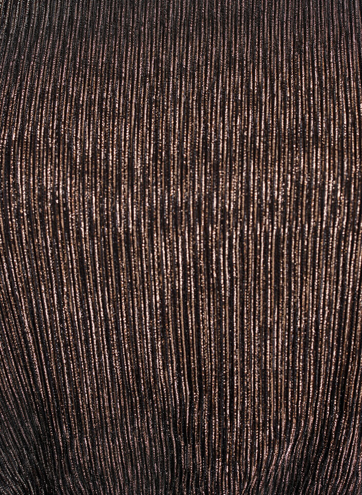 Lyhyt mekko kimalle raidoilla ja pitkät hihat, Musta, Packshot image number 2