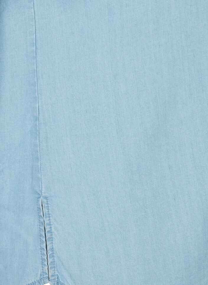 Lyhythihainen paita lyocell-kuidusta (TENCEL™), Light blue denim, Packshot image number 3